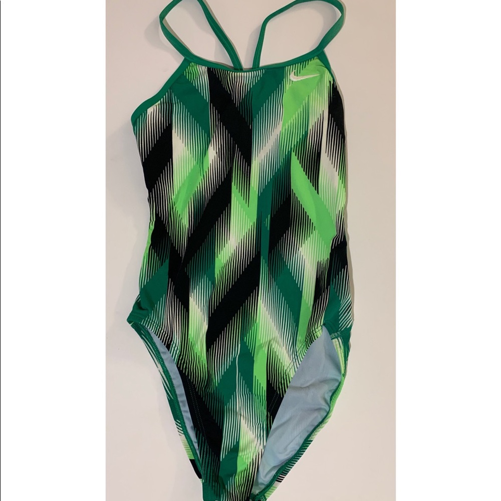 Nike green athletic one piece swimsuit